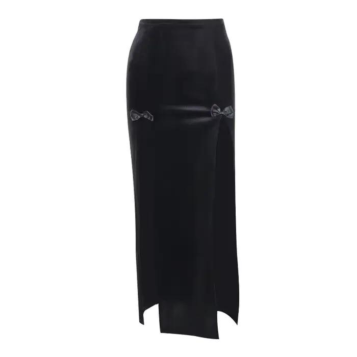 Nouvelle jupe longue de fête pour femme, style punk chic, pour Halloween, taille haute, coupe ajusté