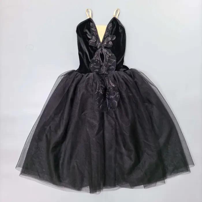 Robe longue bleue de ballerine pour adultes, vêtements de ballet romantiques pour filles et femmes, 