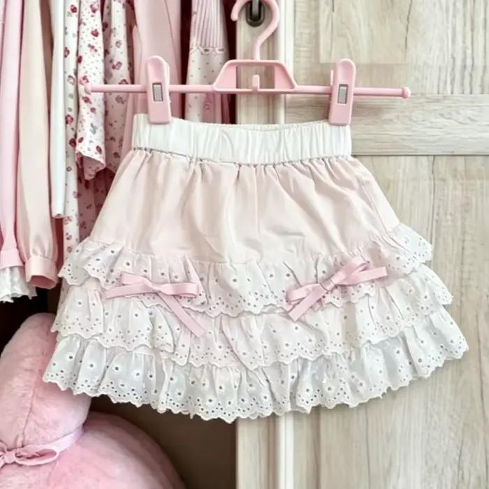 Mini-jupe à carreaux mignonne Y2K pour femme, taille haute, style japonais, jupe courte à volants po