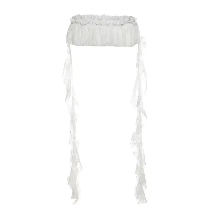 Mini jupe en dentelle brodée de fleurs, Streetwear irrégulier Y2K, jupes froncées, Design à lacets, 