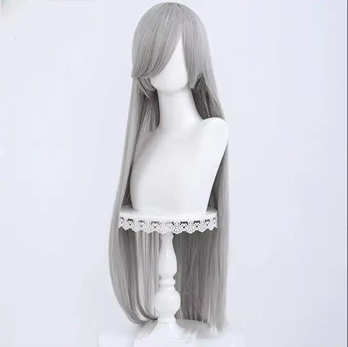 Perruque synthétique longue et lisse multicolore avec frange pour femmes, cheveux résistants à la ch