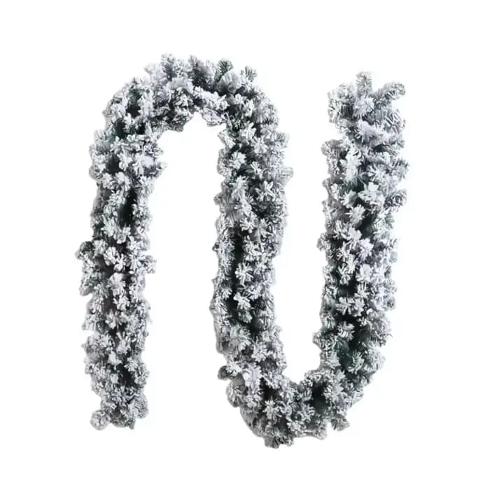 Guirlande de noël artificielle en PVC, 2.7M, Simulation de cèdre, velours, rotin, feuille de pin de 