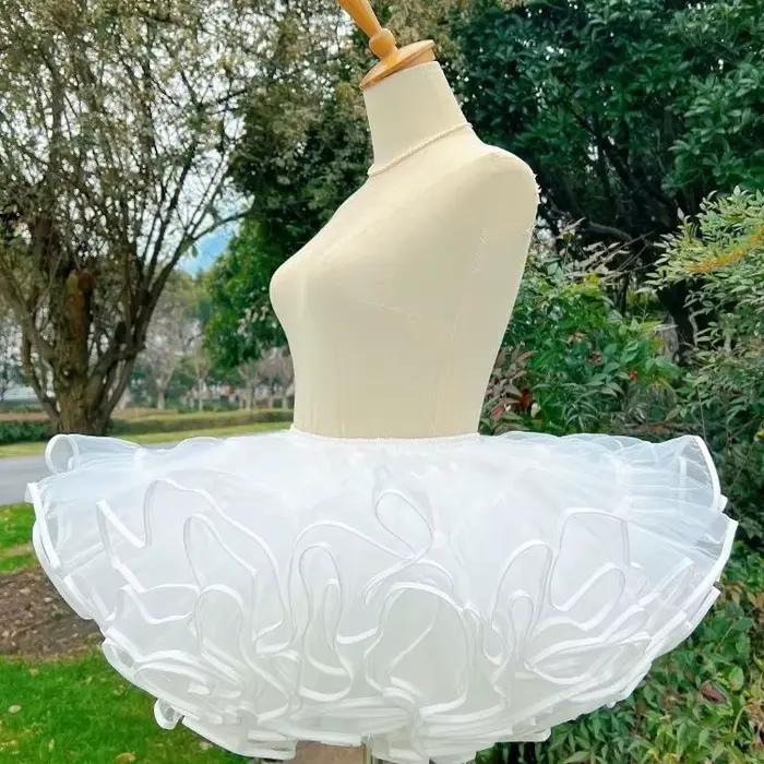 MAGOGO blanc noir court Super moelleux Lolita sous-jupe 30CM canard fesses Tutu jupe soutien désossé