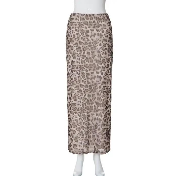 Nouvelle jupe taille haute personnalisée à imprimé léopard style Spice Girl pour l'automne 2026