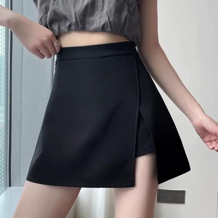 Jupe trapèze fendue de Style coréen pour femmes, Mini jupe courte de Style fille épicée Y2K, jupe as