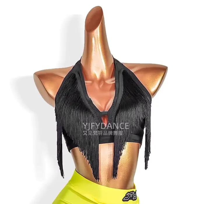 Jupe en arête de poisson colorée et Sexy, vêtements d'entraînement de danse latine pour femmes, Chac