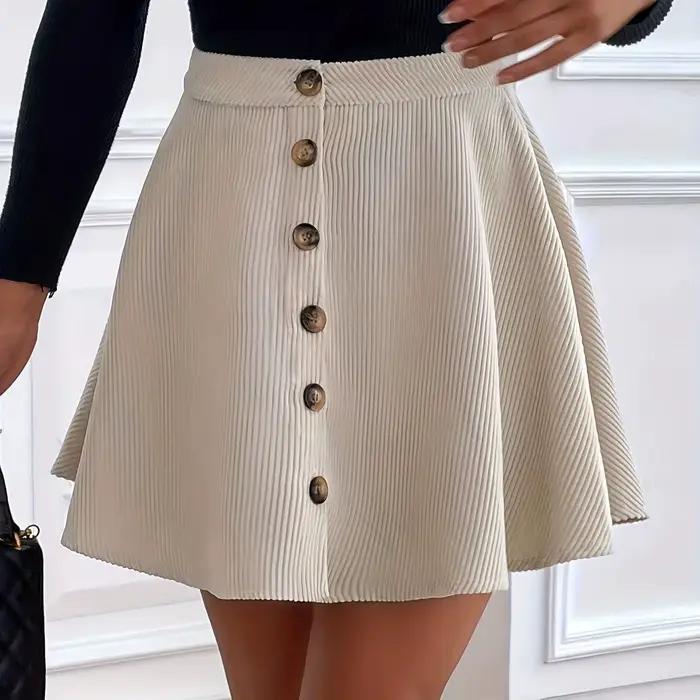 Mode d'été élégant Simple basique jupe courte sortie qualité taille haute Mini jupe pour les femmes