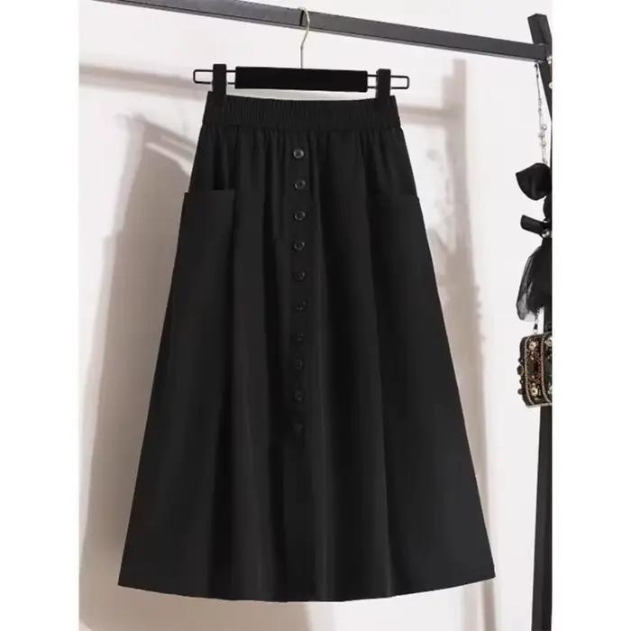 Jupe longue maxi élégante pour femme 2026, imprimé botanique, coupe trapèze, taille élastique, idéal