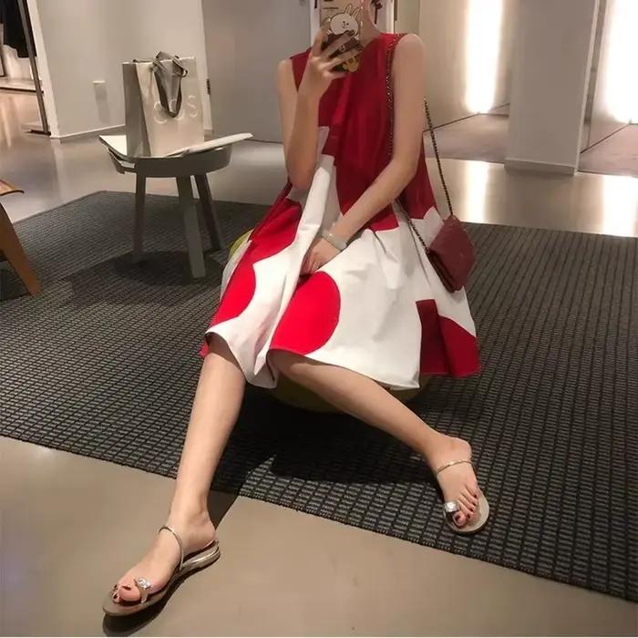 Jupe bouffante rouge à épaules dénudées, Design Sensation, robe pour femmes, manches courtes, longue