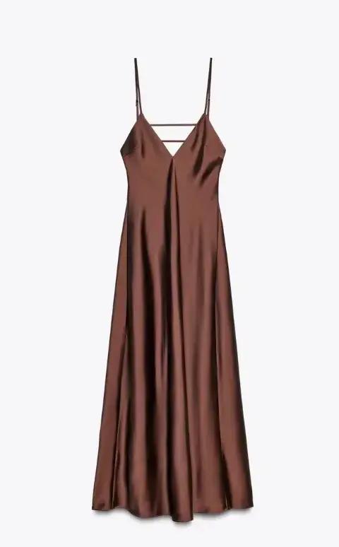 Robe Longue Plissée à Lacets pour Femme, Camisole, Coupe Cintrée, Élégante, Couleur Unie, Mode, Épis