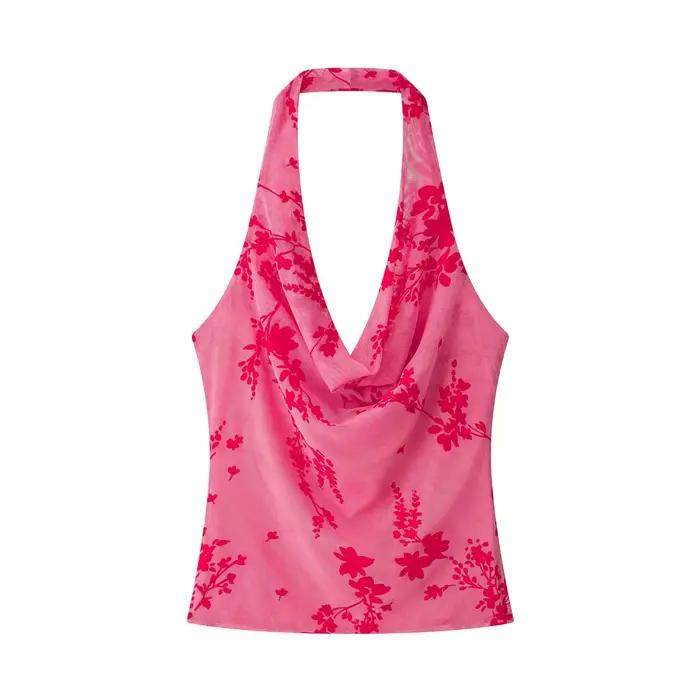Ensemble jupe mi-longue pour femme, deux pièces, nouvelle collection été 2026, haut sexy à col halte