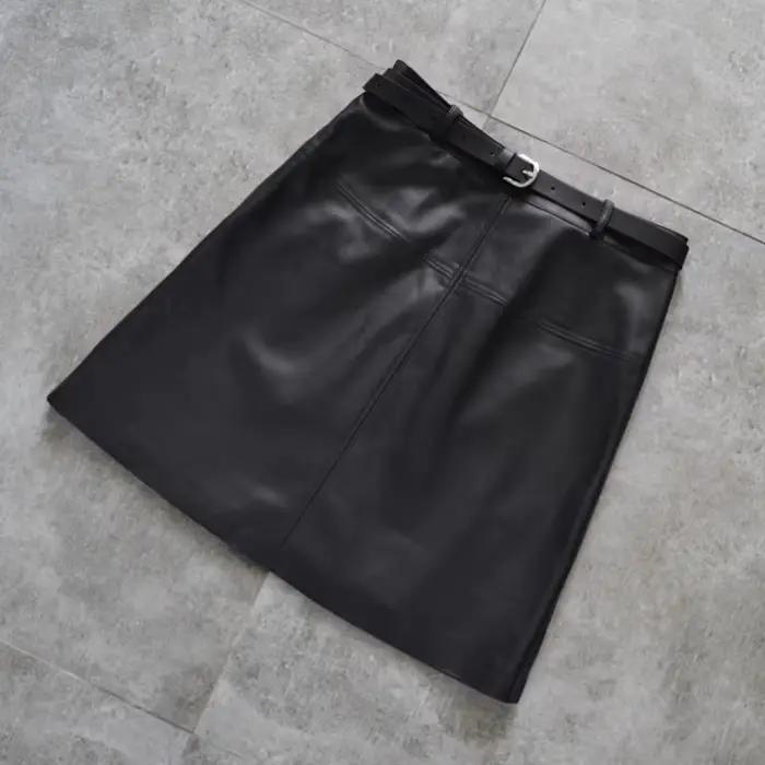 Jupes en cuir tendance à taille haute et moulantes, nouvelle collection de vêtements pour femmes, po