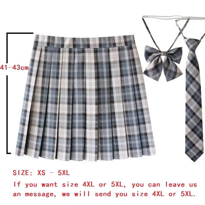 Jupes à carreaux taille réglable femmes été école japonaise jupes plissées taille haute Kawaii Jupe mignonne uniforme Harajuku Jupe