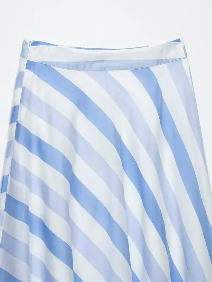 Jupe élégante rayée de marque pour femme