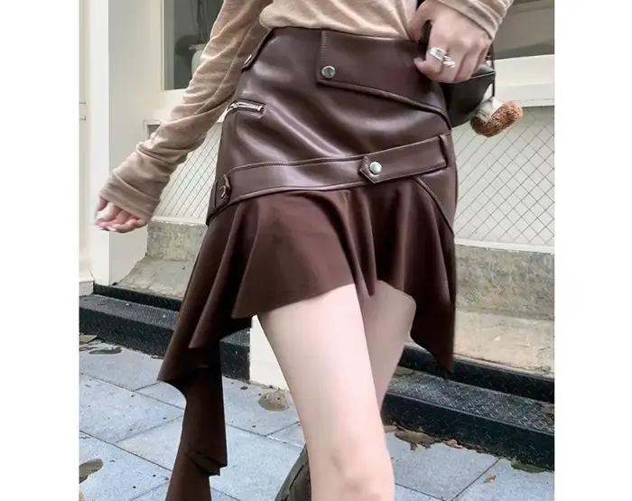 Jupe midi rétro pour femmes en automne