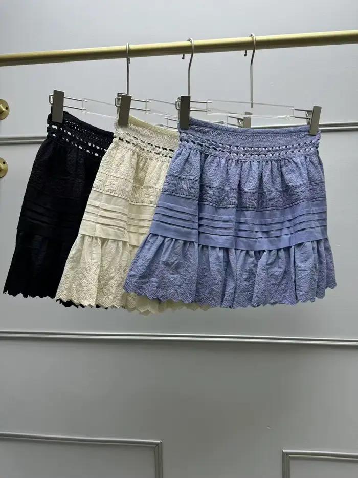 Jupe plissée pour femme 100% coton