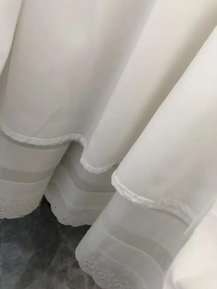 Jupe en dentelle épissée tempérament français
