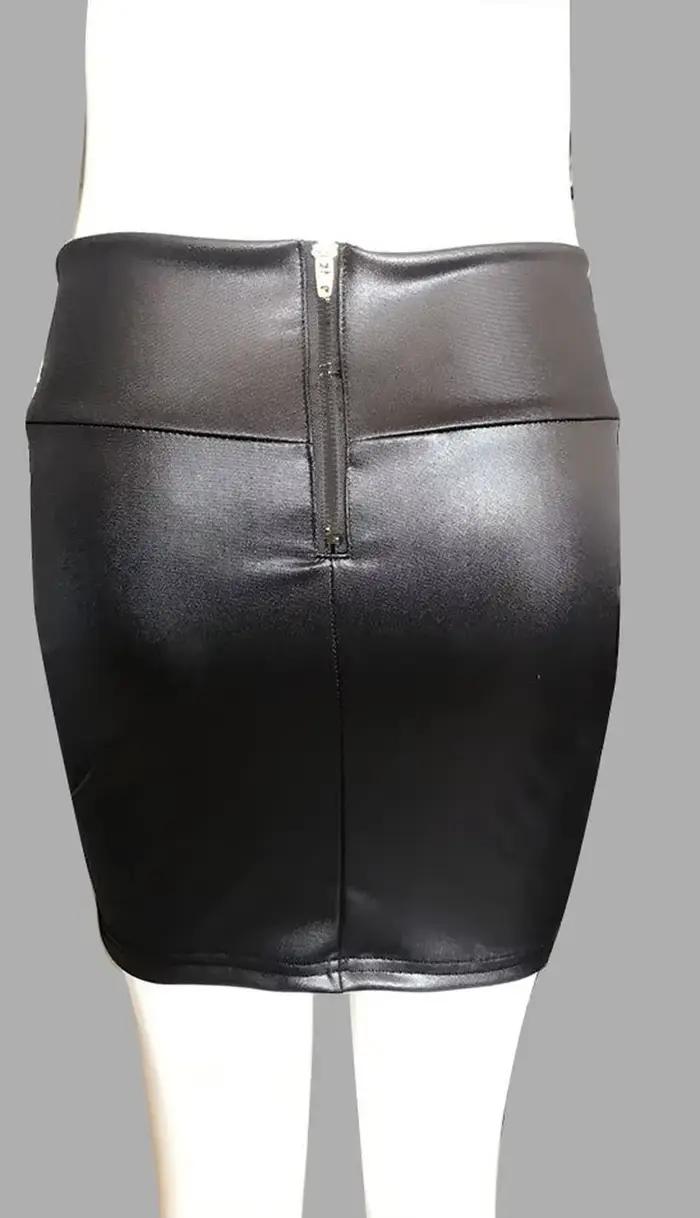 Nouvelle jupe en cuir pour femme