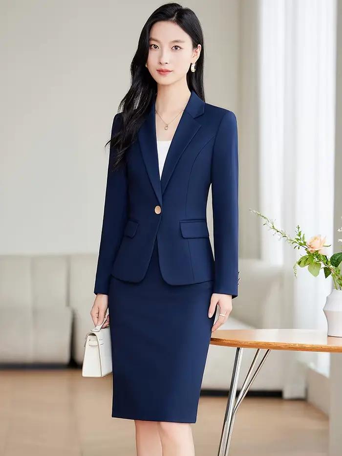 Ensemble jupe courte professionnel pour femmes, élégant, design unique, nouvelle mode, nouveau style automne-hiver 2024