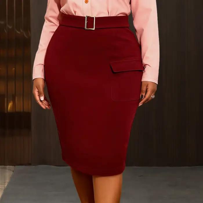 Femmes élégantes jupe crayon taille haute