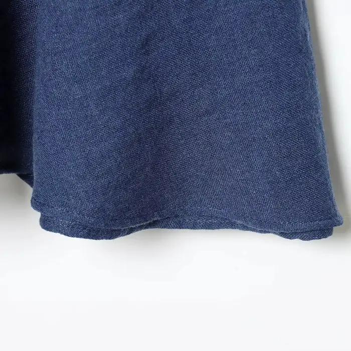 Nouvelle Collection Printemps-Été 2026 : Jupes Longues Plissées Vintage Bleu Marine en Lin pour Femme – Élégance et Qualité Supérieure pour le Bureau