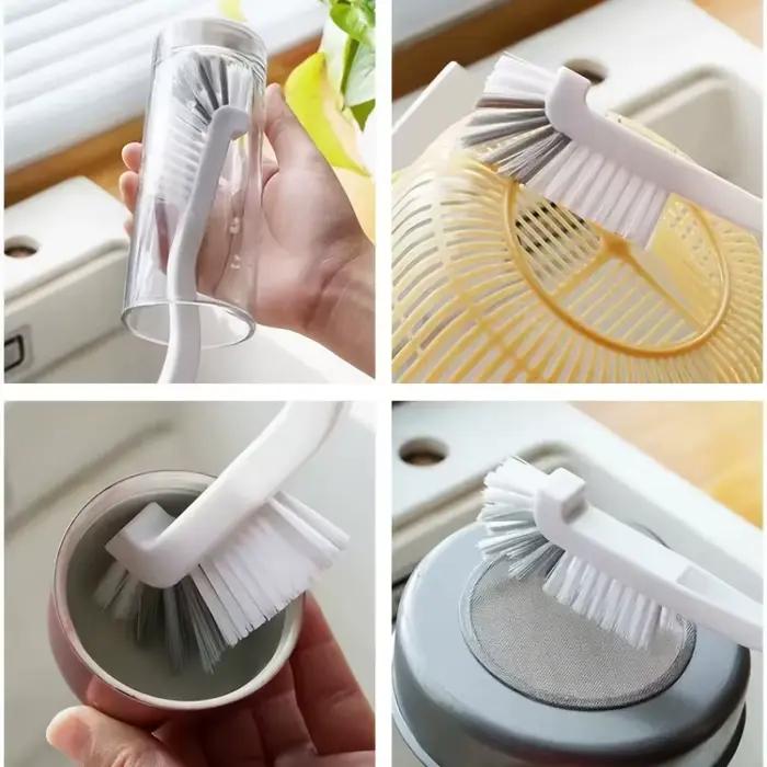 Brosse de nettoyage à Long manche, brosses multifonctions sans Angle mort, durables manuelles, cuisine salle de bains tasses extérieures mélangeurs bouteilles