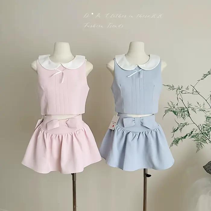 Ensemble jupe deux pièces d'été pour femme