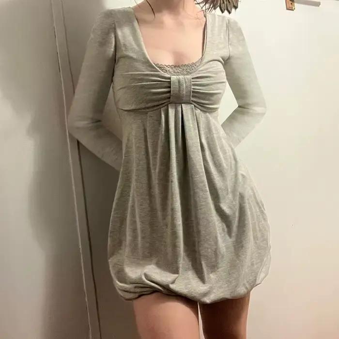 Nouvelle jupe pour femmes avec épissure de nœud papillon et faux design deux pièces