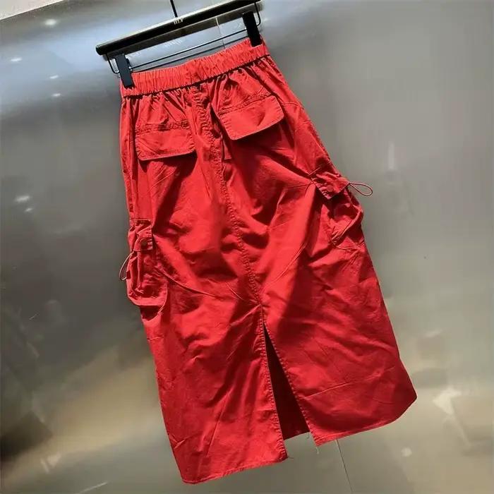 Jupe longue Cargo Y2k pour femmes