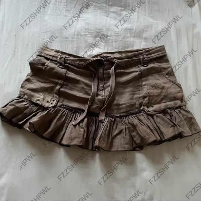 Jupe Y2K, style grunge, gothique, punk, streetwear, rétro américain, mini-jupes, mode unique, classique, minimaliste, style K-Pop, jupes taille basse