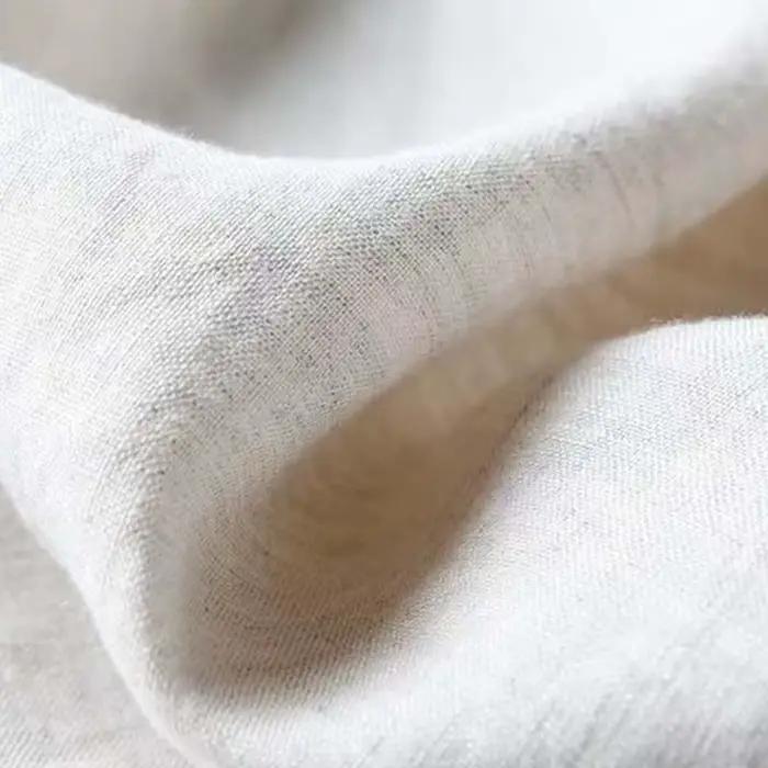 Jupe mi-longue évasée vintage en coton et lin brodée de fleurs pour femme