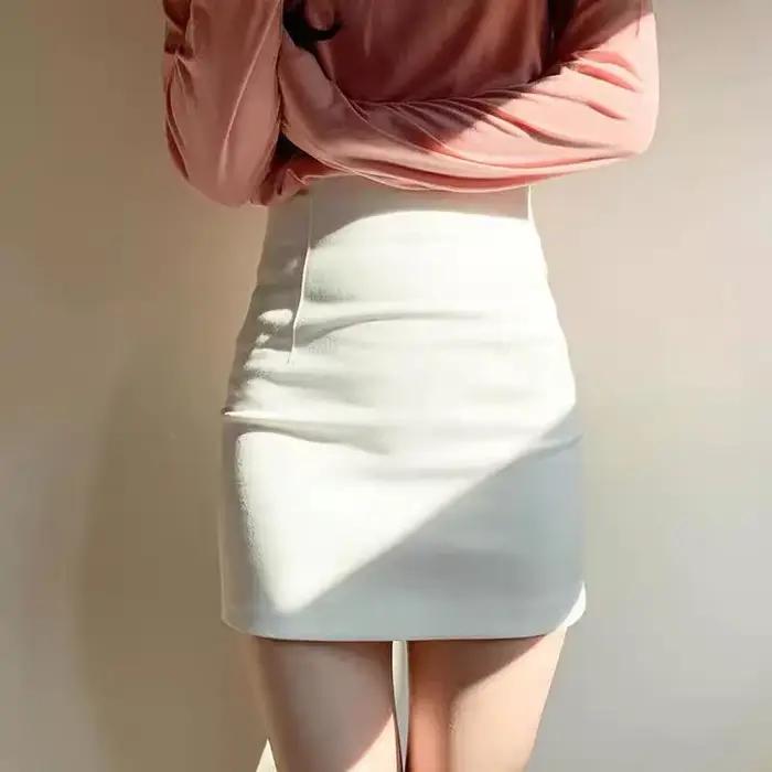 Mini jupe courte taille haute pour femme