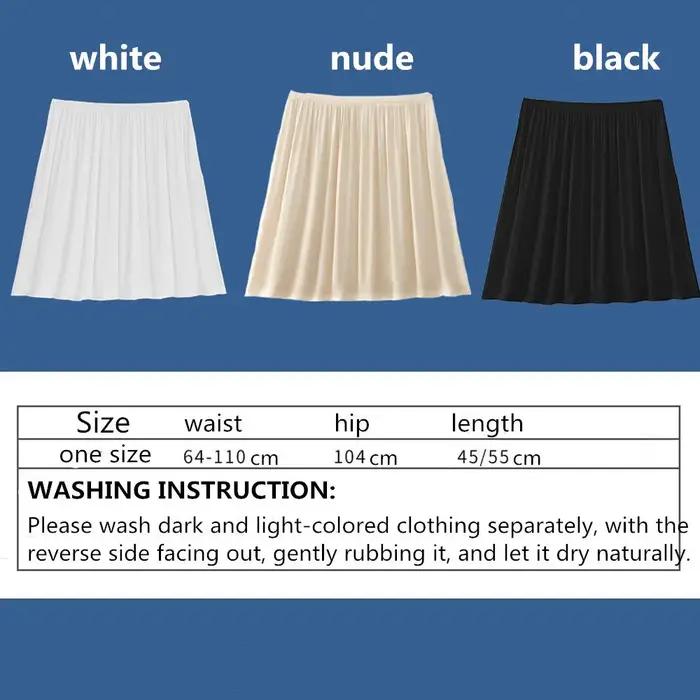 Sous-jupe intérieure anti-transparente pour femme, sous-jupe anti-exposition, blanc pur, modal fin, jupe de sécurité, été, chaud, nouveau