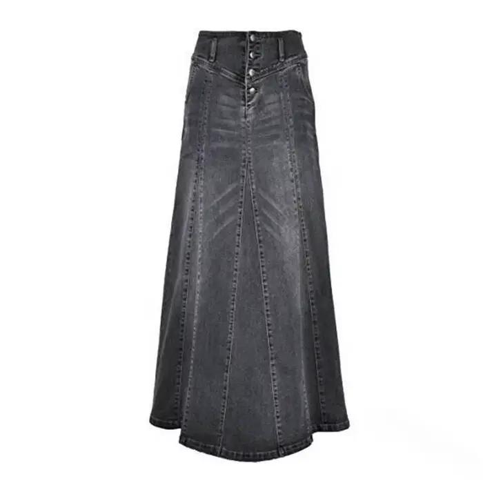 Jupe en jean Vintage taille haute pour femmes