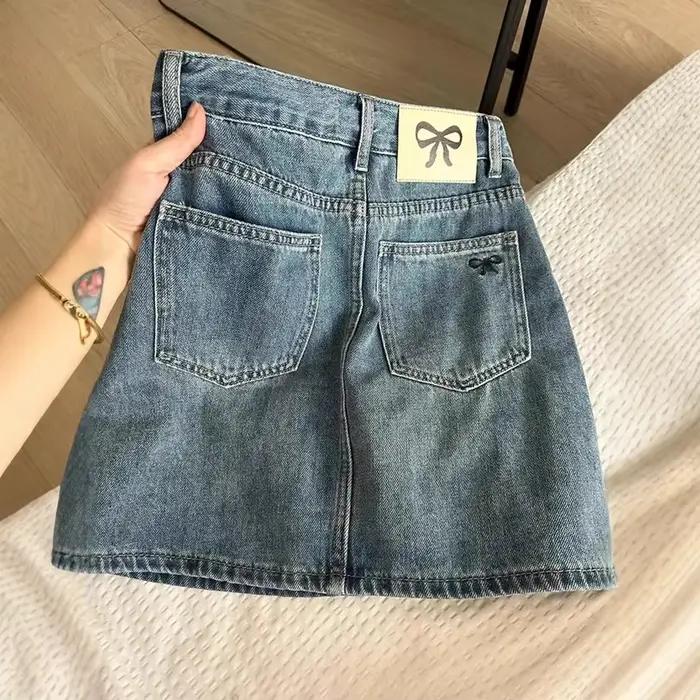 Mini jupe trapèze taille haute pour femmes