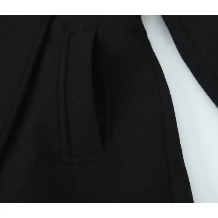 Manteau en laine automne mode noir manteau Long élégant et joli manteaux pour femmes américain rétro vêtements d'extérieur d'automne manteaux urbains