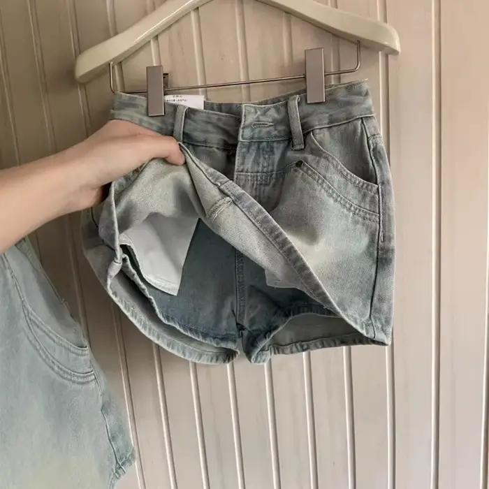 Jupe courte en jean pour femme