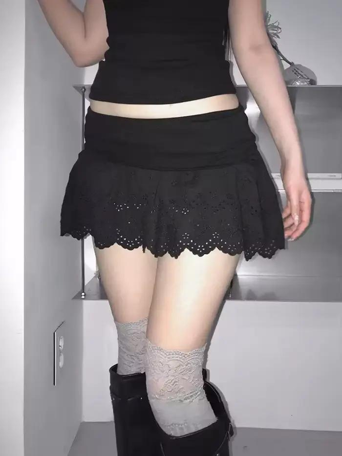 Tonngirls – jupe en dentelle de style coréen pour femmes