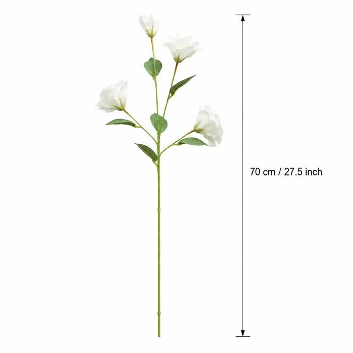 Fleurs artificielles Lisianthus à longue tige, branche d'arrangement de fausses fleurs pour centre de table, bouquet, décoration de maison et de mariage