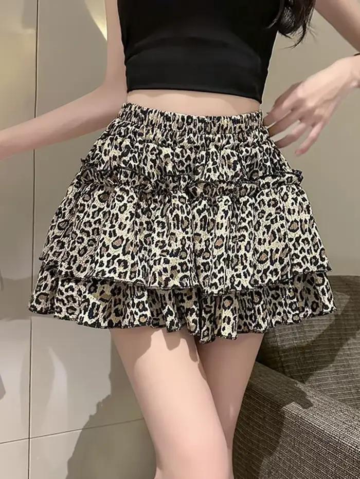 Nouvelle Mini-jupe Léopard Sexy pour Femme