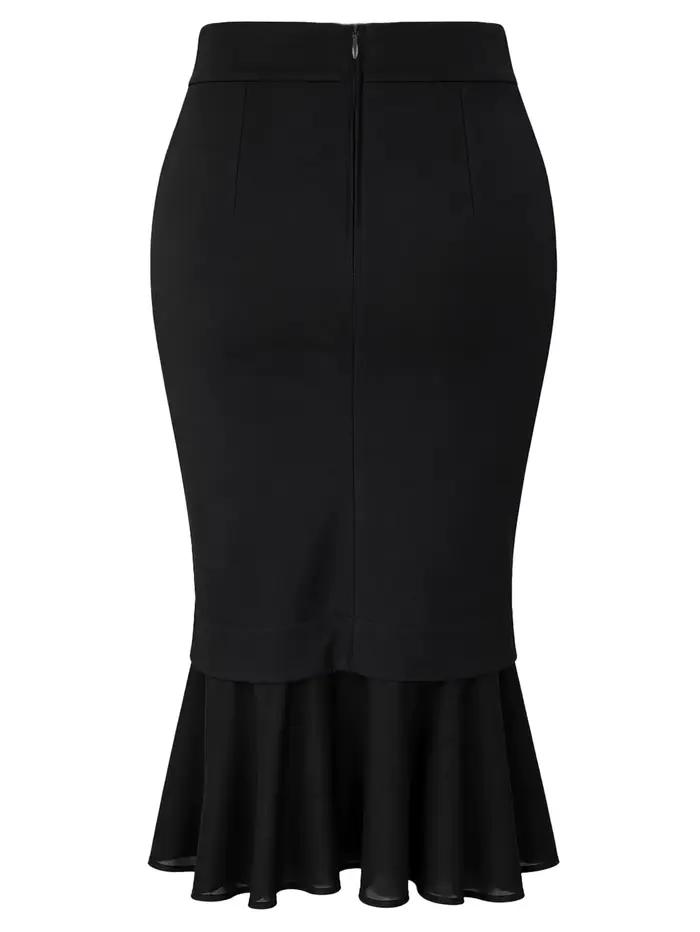 Jupe sirène noire pour femme