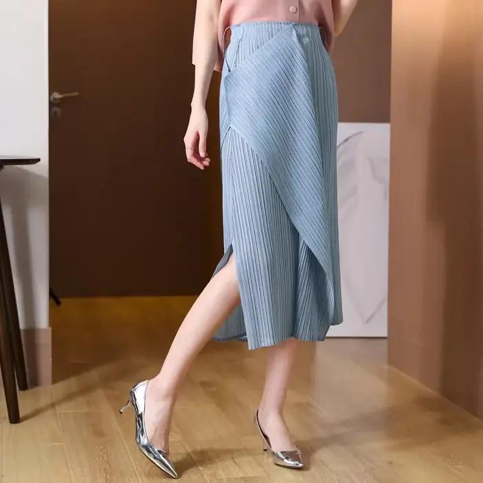 Jupe asymétrique de Style européen et américain pour femmes