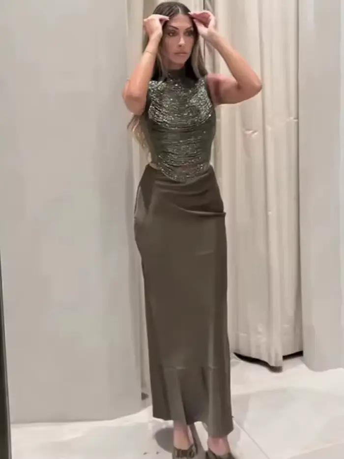 Ensemble de soirée de luxe deux pièces pour femme