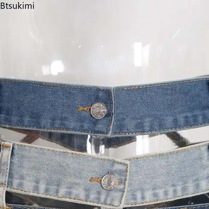 Jupe en jean à panneau contrasté pour femmes, boucle découpée, Design Chic, jupe courte Y2K, vêtements gothiques d'été, tenues Harajuku, 2026