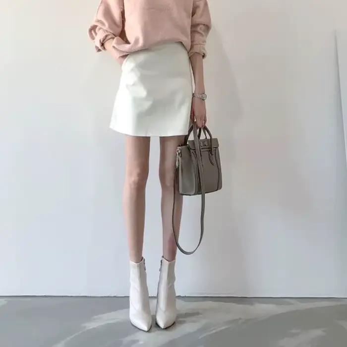 Ulzzang – jupes taille haute pour Femme