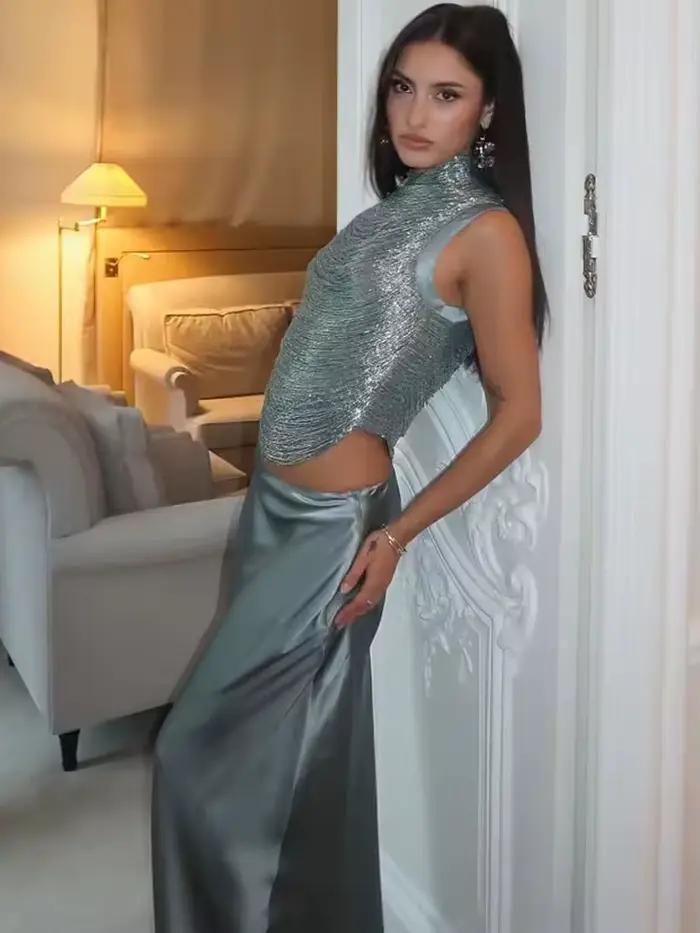Ensemble de soirée de luxe deux pièces pour femme
