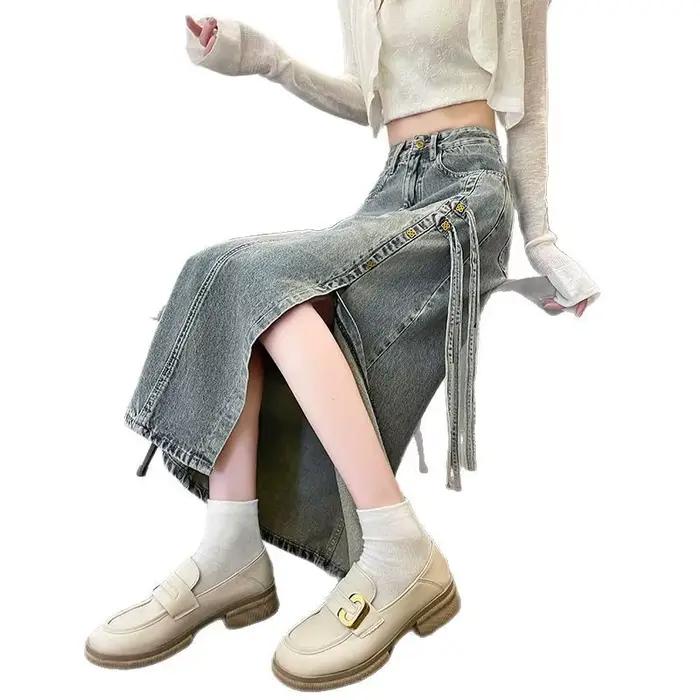 Nouvelle jupe en jean chinoise pour femme