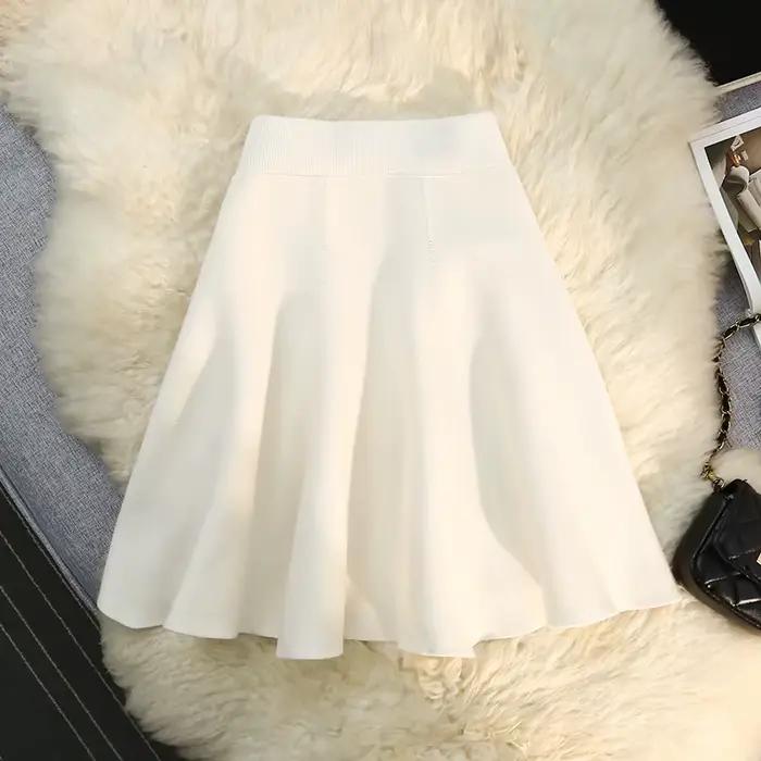 Mini jupe courte tricotée pour femme