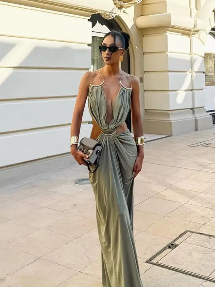 Robes longues élégantes et tendance, style rétro, sexy et fluides pour femmes, idéales pour l'été, le quotidien, les vacances, les soirées et le streetwear.