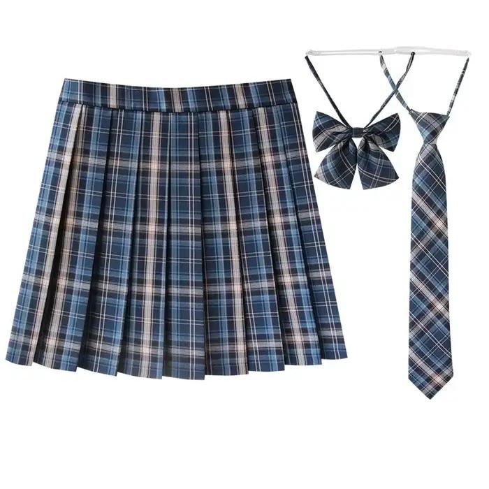 Nouvelle Jupe plissée pour femmes Mini jupes école japonaise taille haute Kawaii mignon gris